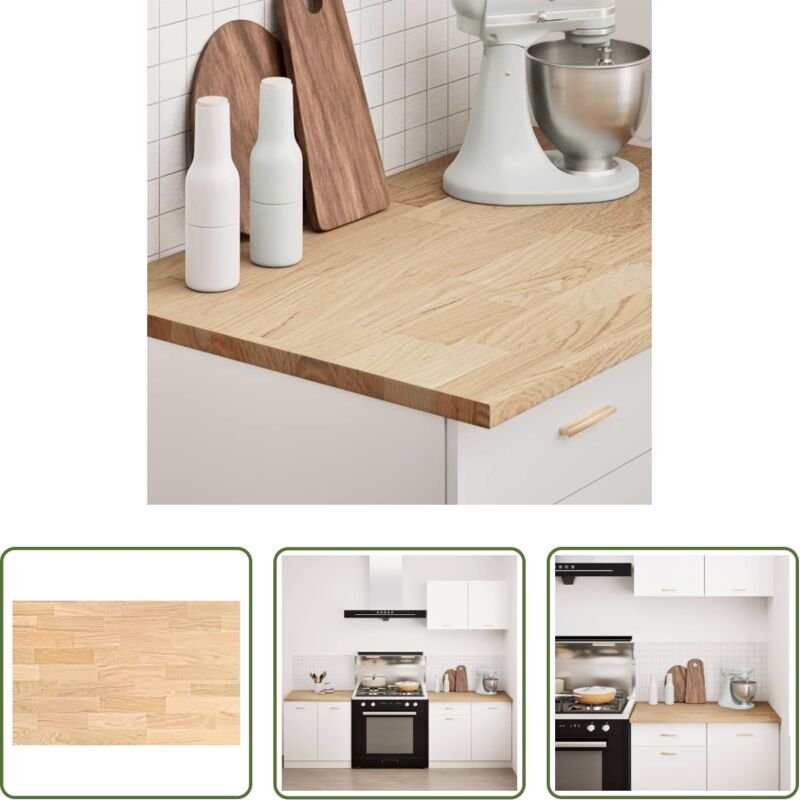 Eiche Arbeitsplatte - Küchenarbeitsplatte 100x63,5x2,7 cm Massivholz Eiche Rechteckig