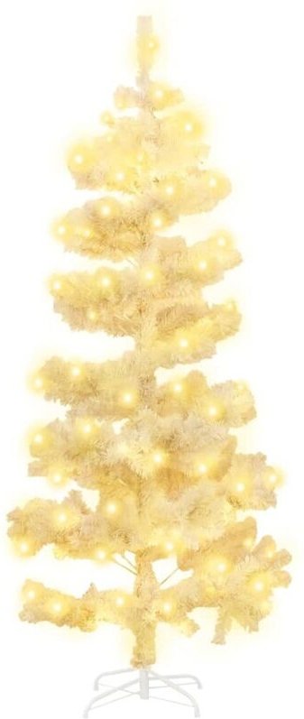 Thumbnail - Spiral-Weihnachtsbaum mit Beleuchtung und Ständer Weiß 180 cm - Vidaxl