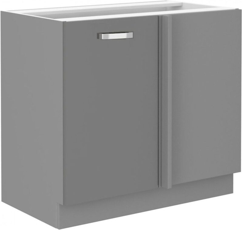 Thumbnail - Küchen Preisbombe - Eckunterschrank 105 Bianca Grau Hochglanz Küchenzeile Küchenblock Küche Grey