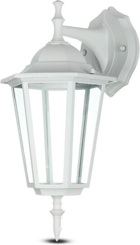 V-tac - LED-Wandlaterne mit E27-Lampenfassung (max. 60 w), Downlight, Weiß, IP44