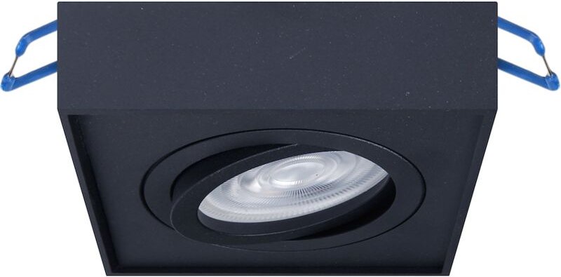 Nusa Square Unterputzleuchte, Schwarz