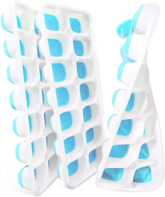 3er-Pack Silikon-Eiswürfelformen mit Deckel – BPA-frei für perfekte Eiswürfel in Kugelform für Bier, Cocktails und Whisk...