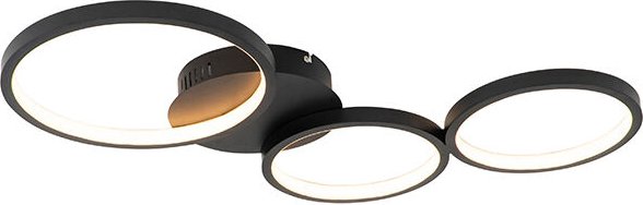 Deckenleuchte schwarz inkl. led 3-stufig dimmbar 3-Licht - Pande