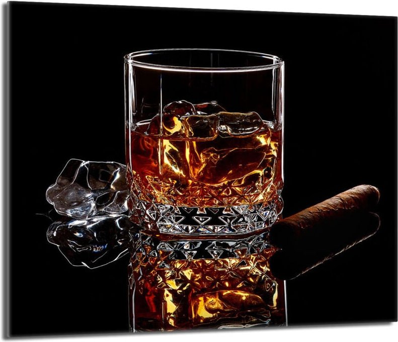 Glas-Herdplattenschutz 60x52 Whisky