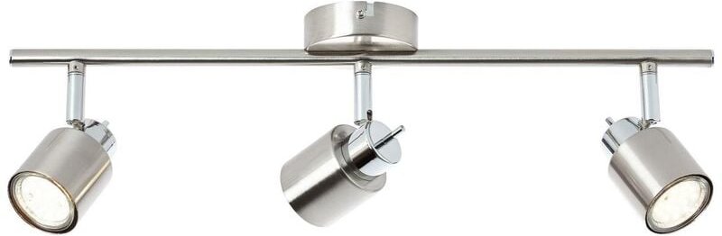 Brilliant - Lampe Andres Spotrohr 3flg nickel/chrom 3x PAR51, GU10, 10W, geeignet für Reflektorlampen (nicht enthalten) ...