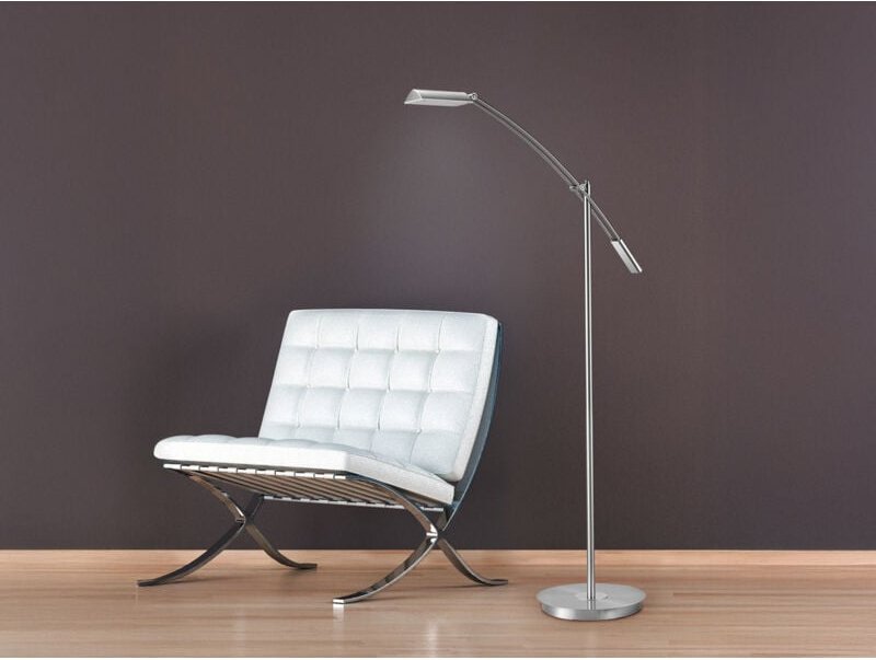Dimmbare led Stehleuchte verona schwenkbar, Höhe 126cm, Silber