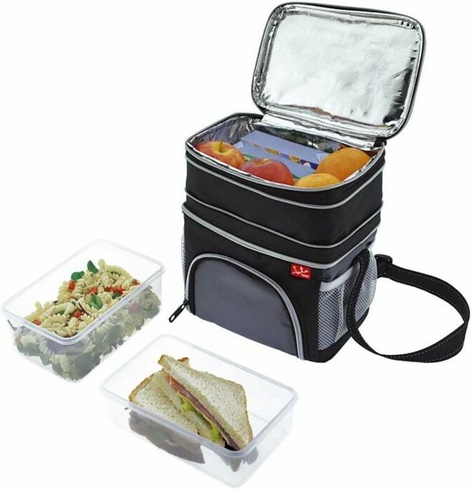 Kühltasche JATA 954 23 x 15 cm Schwarz/Grau