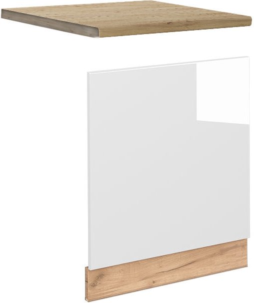 Thumbnail - Vicco - Frontblende Fame-Line, Weiß Hochglanz, 60 cm , ap Eiche