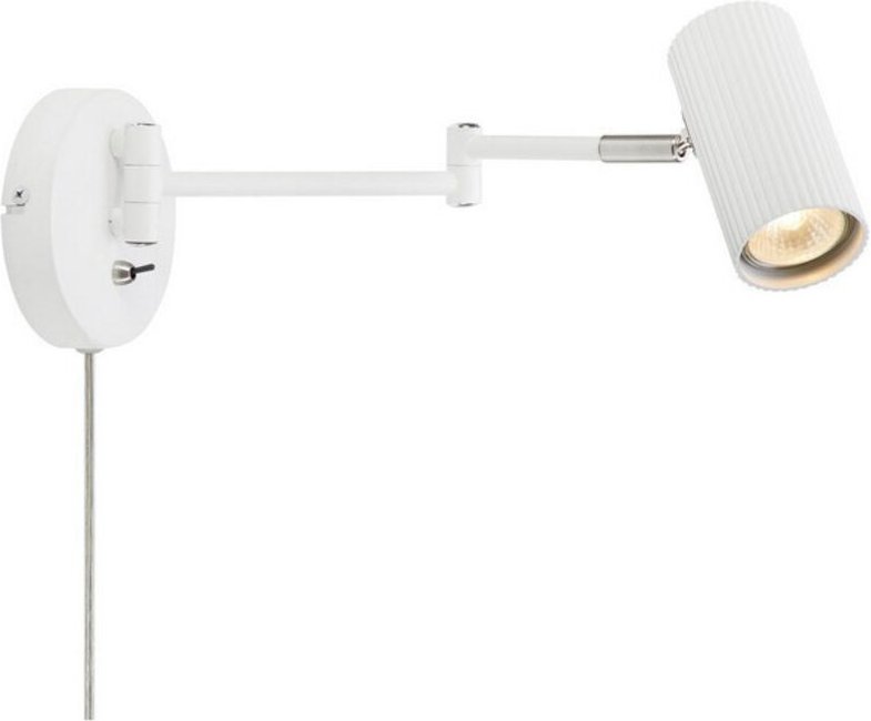 Costilla Lesewand Flex Arm 1 Hellweiß, Nickel satiniert - Markslojd