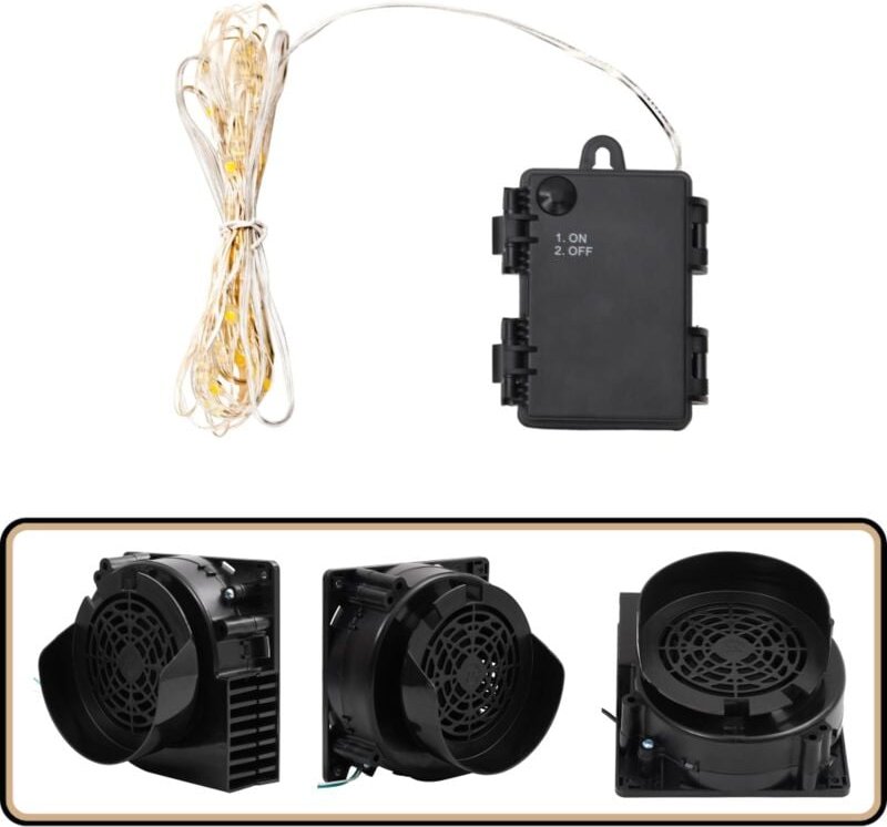 LED-Lichterkette mit 90 LEDs und Gebläse 900 cm - Weihnachtsdekoration - LED-Lichtringe - Lichterkette - Innenbeleuchtun...