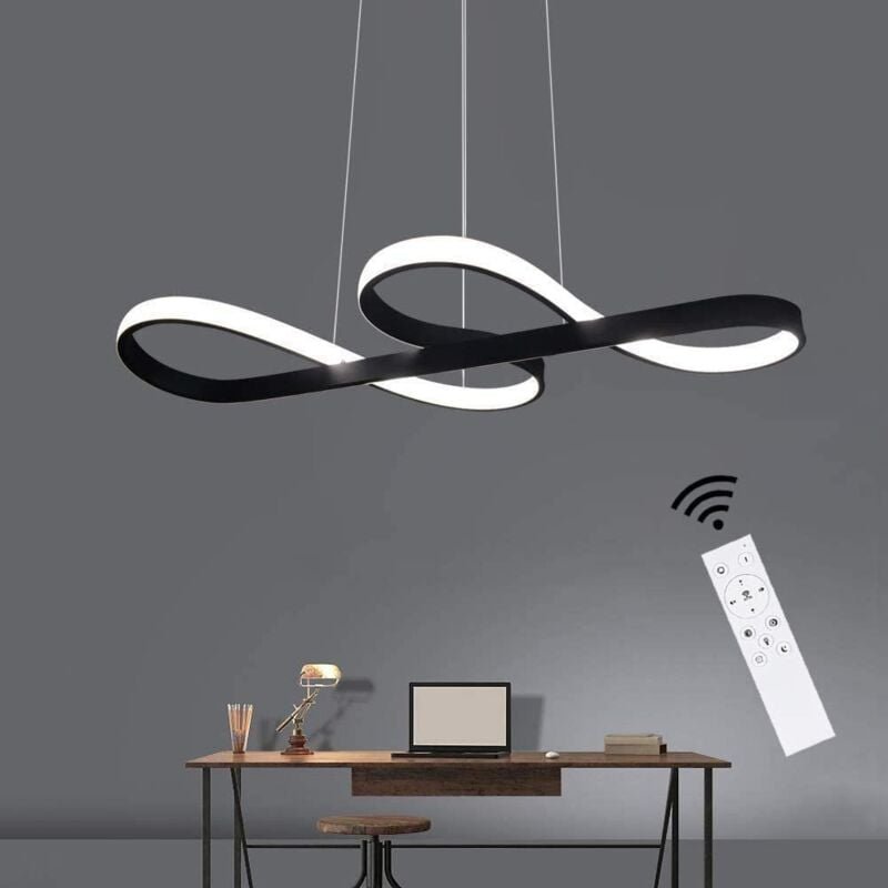 Gbly - led Pendelleuchte Esstisch Dimmbar Hängelampe - Hängeleuchte Schwarz 47W Esszimmerlampe Modern Design Esstischlam...