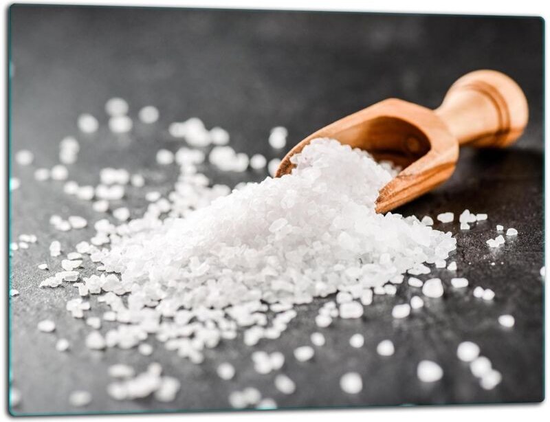 Glasschild Schneidebrett 52x40 Salz