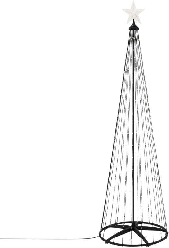ECD Germany LED Weihnachtsbaum Außen 210 cm 370 LED Warmweiß, Timer, 9 Modi, Dimmbar, inkl. Fernbedienung, Stern, Beleuc...