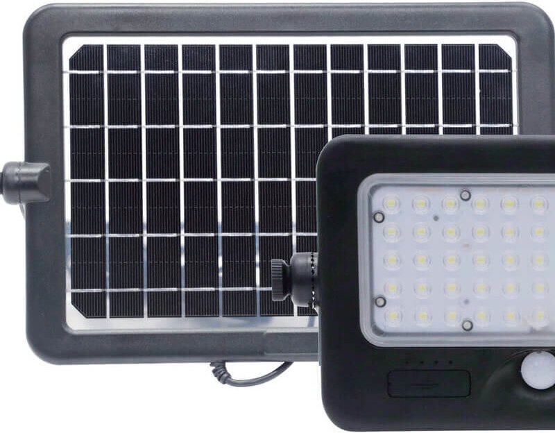 Bot Lighting - Wiederaufladbarer Solarstrahler led 10W- 4000K-1100lm IP65 - Lithium Batterie