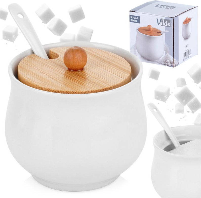 Thumbnail - Ceramic sugar bowl white