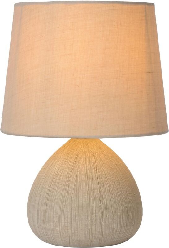Ramzi - Tischlampe - ø 18 cm - 1xE14 - Beige - Lucide