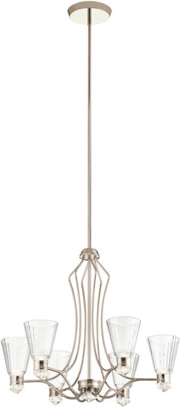 Kichler Kayva Integrierte LED-Deckenleuchte mit mehreren Armen, poliertes Nickel, 3000 k, IP44 - Elstead