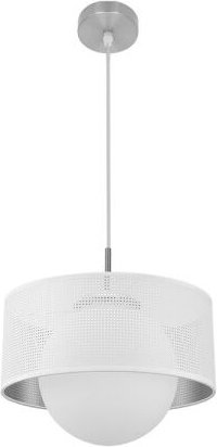 Cosmic Pendelleuchte 1xe27 nickel/weiß-silber regx30x30 cm
