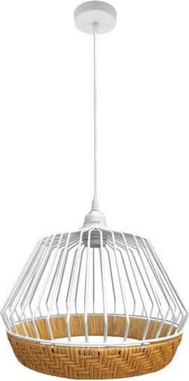 Fabrilamp Hängeleuchte de Deckenleuchte Hugo 1xe27 Weiß/Natur 30d