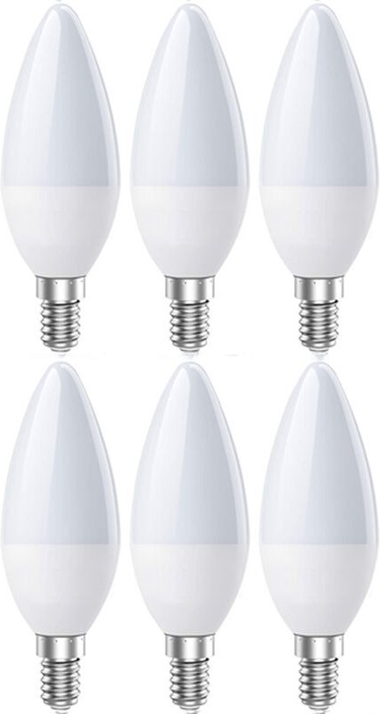 Csparkv - E14 LED-Leuchtmittel, E14 LED-Kerzenlampe, Kaltweiß 6500 k, 5 w, 600 Lumen, entspricht 60 w Halogenlampen, 200...