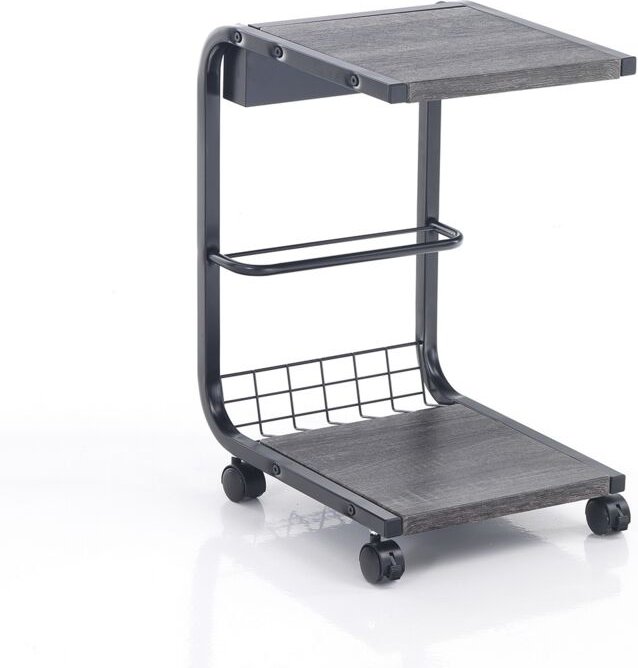 Multifunktionaler Beistelltisch auf Rollen mit Ablagen Elgin