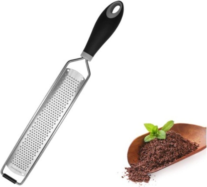 Handreibe für Zitrusfrüchte und Käse – Parmesan, Zitrone, Ingwer, Knoblauch, Muskatnuss, Schokolade – Klinge aus Edelsta...