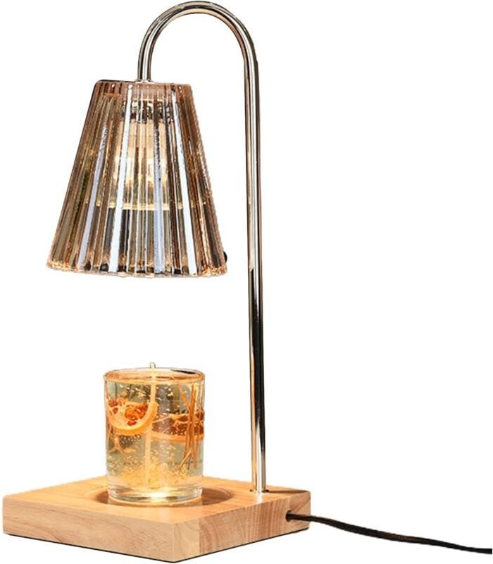 Chauffe-bougie brûleur lampe à fondre parfum base en bois veilleuse bougeoir ornements
