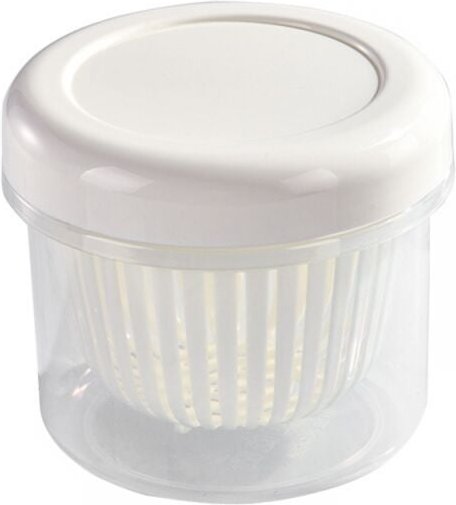 BEBUSINGOTO Knoblauch-Lebensmittelbehälter mit Abtropfkorb für versiegelte Dosen für Zwiebeln, Ingwer und Knoblauch