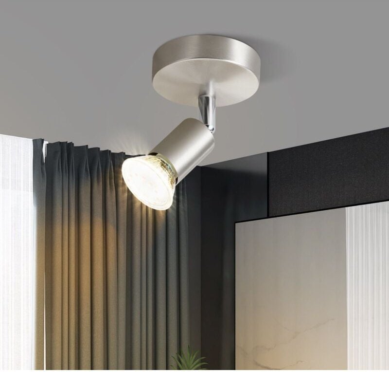 Led Deckenstrahler 1 Flammig Wand - Deckenleuchte Modern Deckenlampe GU10 Deckenspot Schwenkbar 330°Drehbar Wandstrahler...