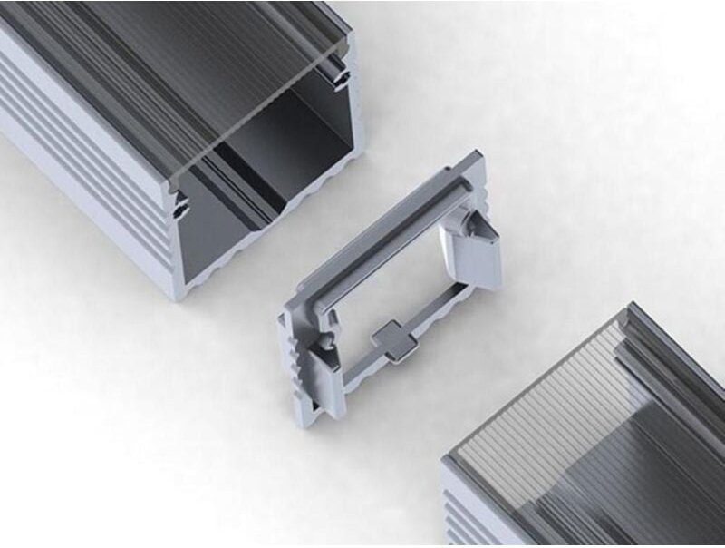 Velleman - lineares verbindungsstück für led-profil (pla) - aluminium - silber