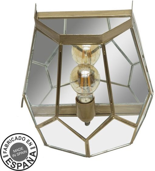 Linse Wandleuchte 1xe27 Leder 25x26x16 cm