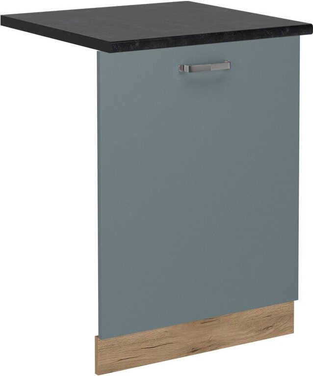 Vicco - Geschirrspülblende R-Line, Blau-Grau, 60 cm , ap Anthrazit