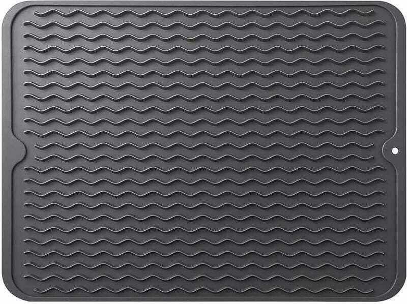 Geschirrtrockenmatte, schnelltrocknender Silikon-Geschirrabtropfmatte, hitzebeständige Geschirrabtropfmatte