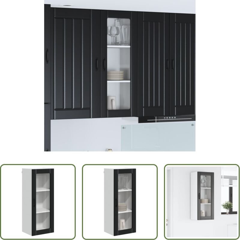 Küchenschränke Schwarz - Küchenschrank Schwarz 40 x 31 x 100 cm Holzwerkstoff