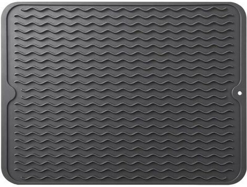 Abtropfmatte für Geschirr, schnelltrocknende Silikon-Abtropfmatte, Unterlage für Küchenarbeitsplatten, hitzebeständige A...