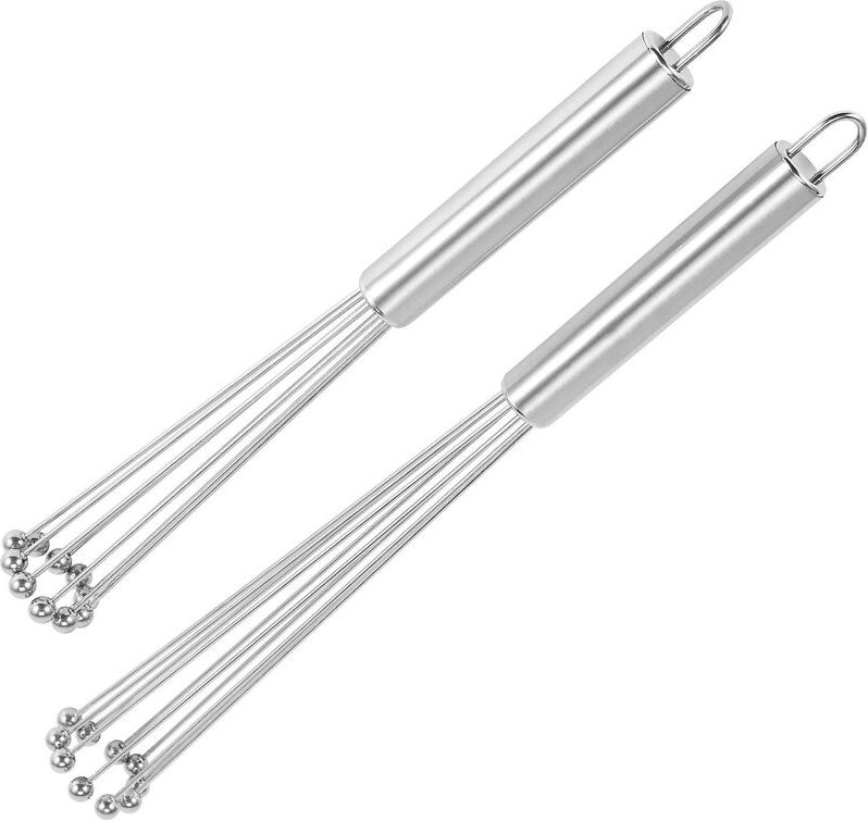 2-teiliges Edelstahl-Kugel-Schneebesen-Draht-Ei-Schneebesen-Set, geeignet zum Kochen in der Küche, Schneebesen, Beati