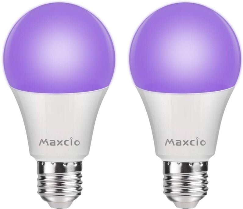 2 Stück UV-Violettbirne 385-400 nm 9 W Aluminium, kunststoffbeschichtet, klare Abdeckung, Hotelparty, Spukhaus, fluoresz...