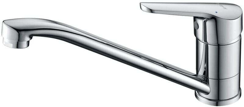 Vtizikl M14450 Roma, mitigeur d'évier, robinet de cuisine monocommande, chromé, argent, S, 130 x 2229 mm