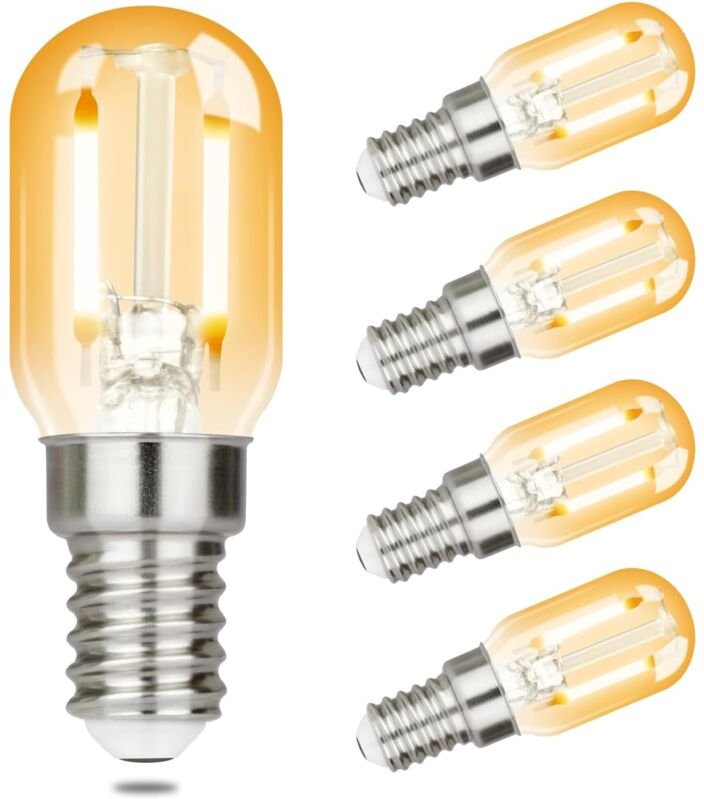 GBLY 4er pack E14 LED Warmweiss Glühbirne - T22 Vintage LED Lampen 2W Retro Edison Sockel Birne 2700K Warmweiß Leuchtmit...