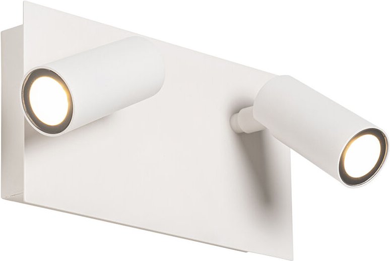 Moderne Außenwandleuchte weiß inkl. led 2-flammig IP54 - Simon