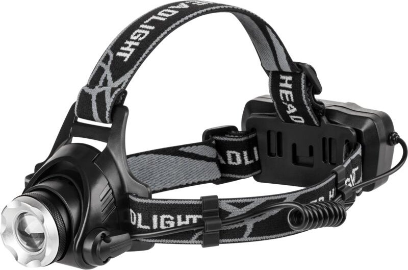 Wiederaufladbare 10-W-Zoom-Aluminium-Stirnlampe Rebel, 300 lm, 200 m Reichweite