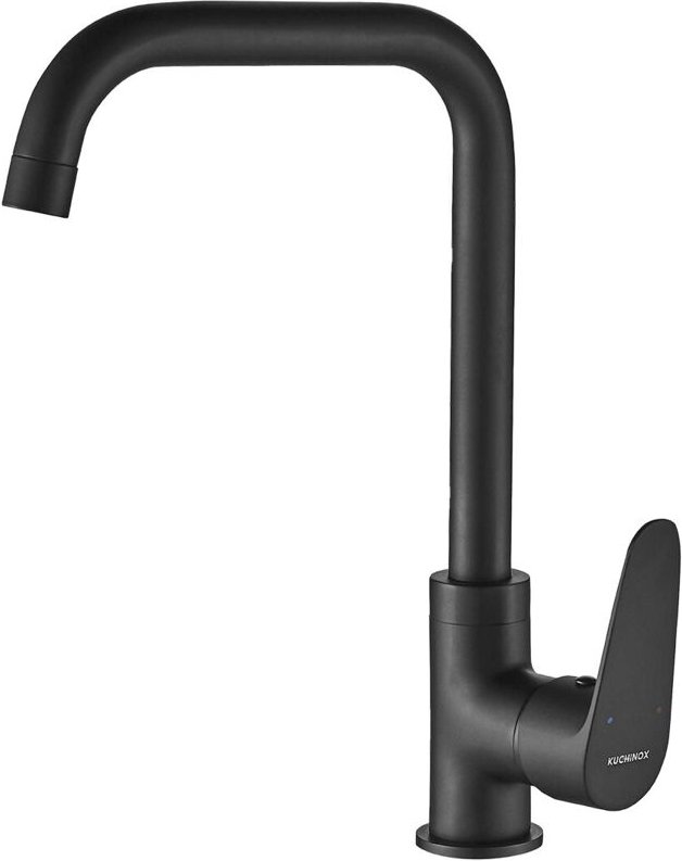 Schwarzer L SAGRA Spültischarmatur