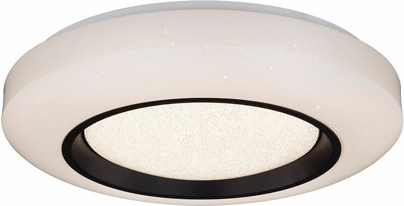 Etc-shop - Deckenleuchte Deckenlampe Innenleuchte Acryl Metall weiß opal schwarz dimmbar mit Fernbedienung, Sparkle Deko...