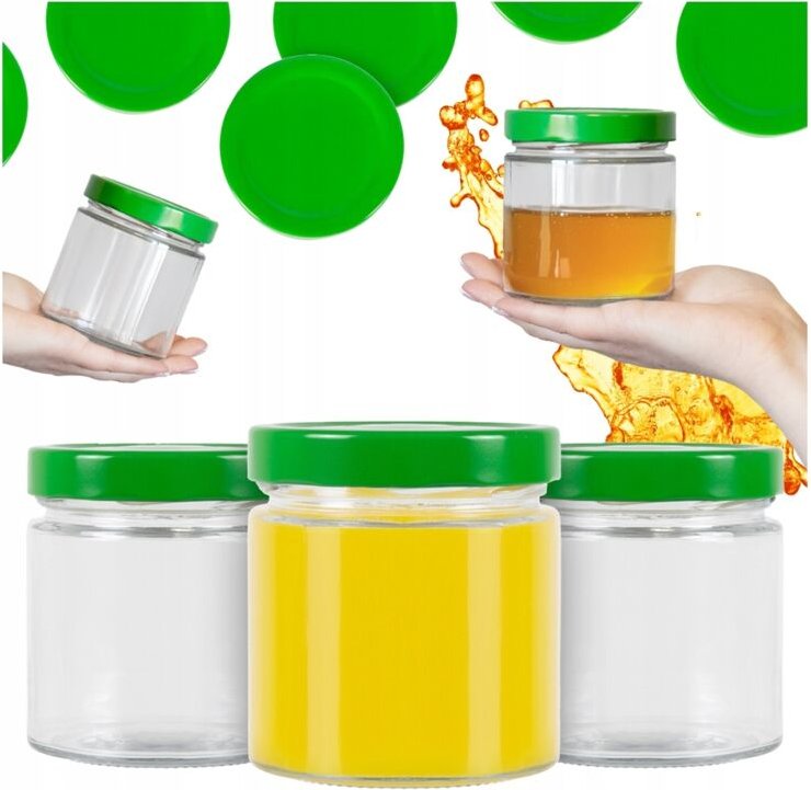 5x ATENA GLASGLAS 410 ml GLASGLAS für HONIGKERZEN, GURKEN, MARMELADE UND EINMAL