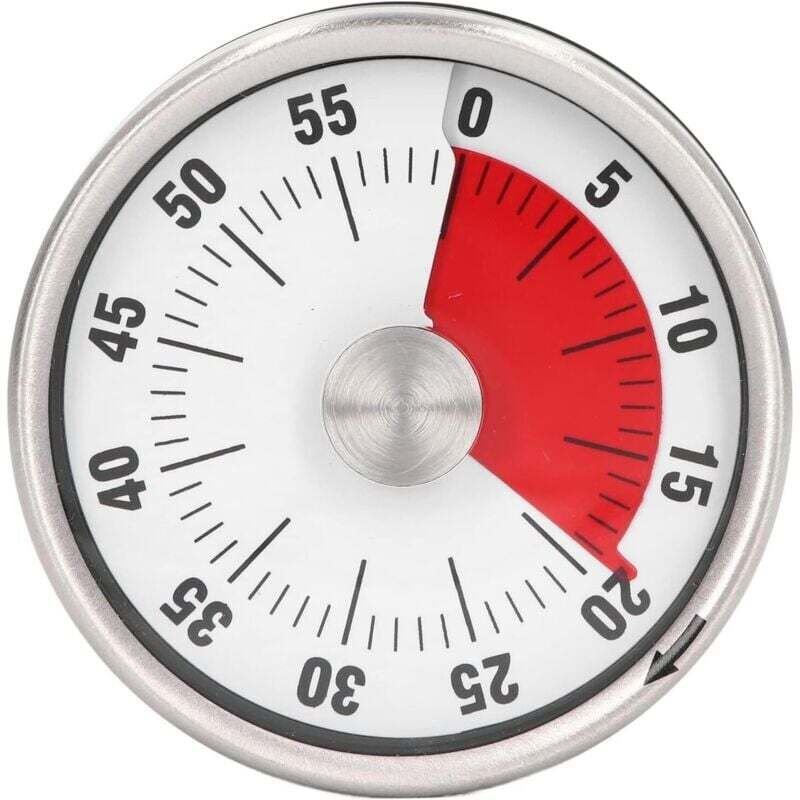 Ulisem 60-Minuten-Küchenuhr mit optischer Anzeige, magnetischer Rückseite und 70-dB-Alarm, mechanischer Countdown-Timer ...