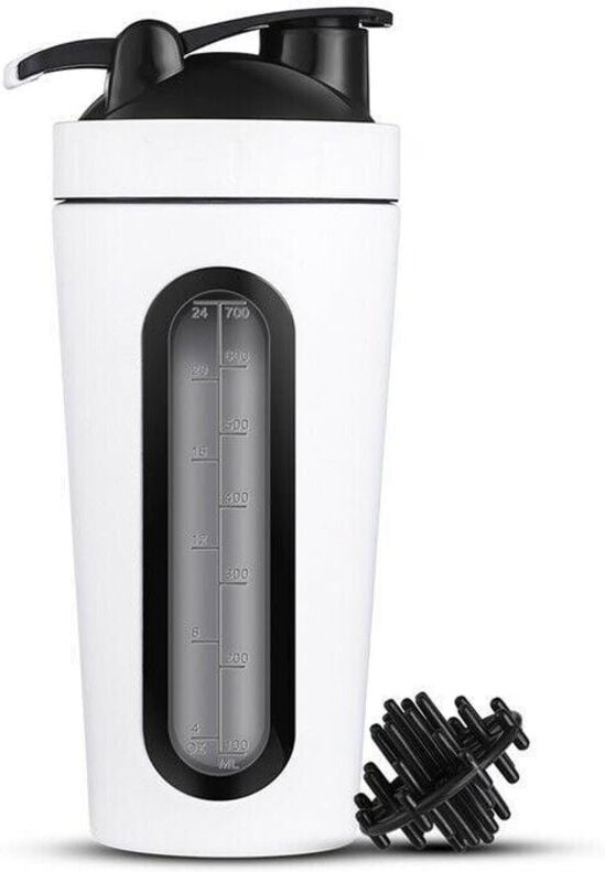 Shaker aus edelstahl 700 ml - wei
