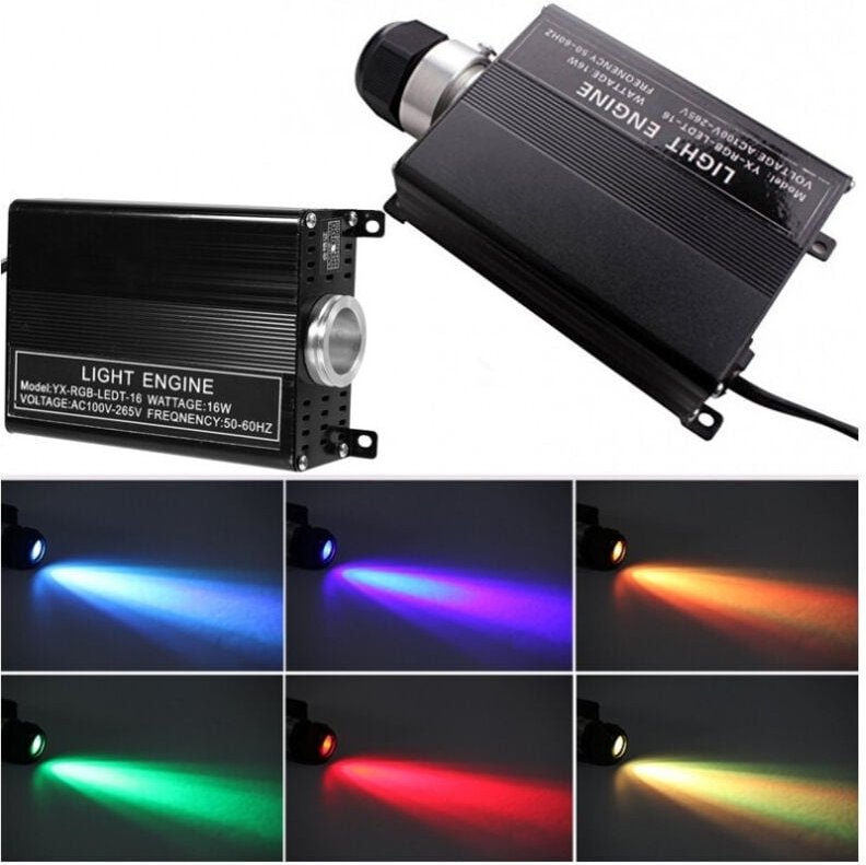 Trade Shop - rgb-led-lichtgenerator 16W 4 steuerungen für lichtpunkte aus glasfaser am sternenhimmel -
