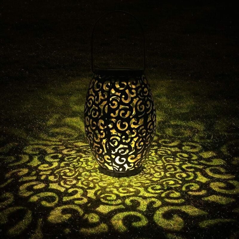 Tragbare Laterne - Wasserdichte dekorative Solar-Gartenlaterne mit hängendem Solarlicht für die Gartendekoration - 3 - r...