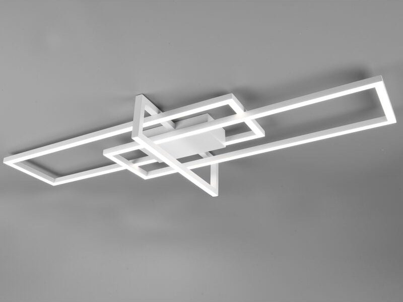 Thumbnail - Defibrico - Große led Deckenleuchte salinas mit Switch Dimmer Weiß matt, Breite 100cm