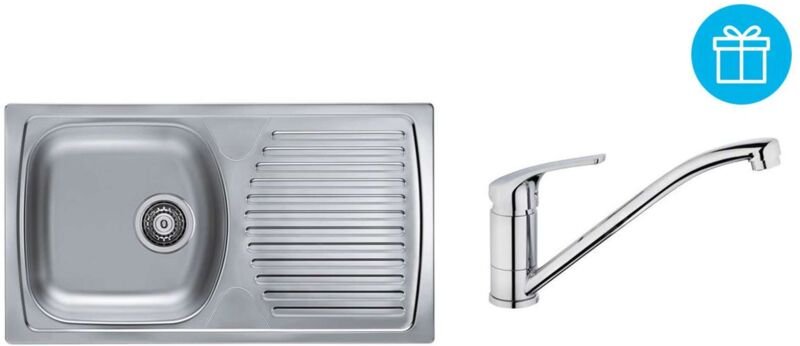 Sets - Spüle-Set Basic 170 und Armatur Riviera + Geschenk, chrom SETA259 - Alveus